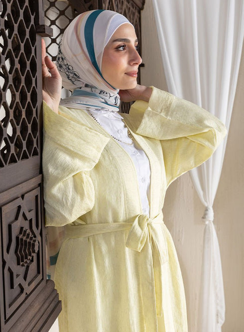 Pastel Yellow RD - Long Cardigan - Khotwh